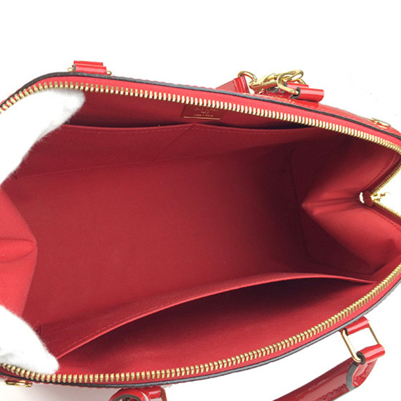Louis Vuitton Monogram Verni Santa Monica Series Red 2way Handbag - Picture 5 of 7